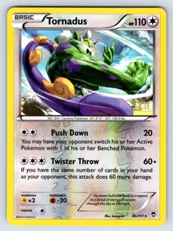 Tornadus 86/111 Furious Fists Reverse Holo Rare Pokemon Card LP - Image 1