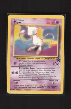 Mew 8 WOTC Black Star Promo Vintage Pokemon Card - Image 1