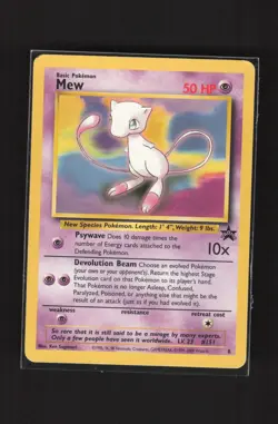 Mew 8 WOTC Black Star Promo Vintage Pokemon Card - Image 4