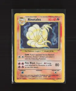 Ninetales 12/102 WOTC Base Set Unlimited Holo Rare Pokemon Card - Image 4