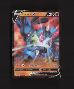 Lucario V 146/264 Fusion Strike Ultra Rare Holo Pokemon Card - Image 2