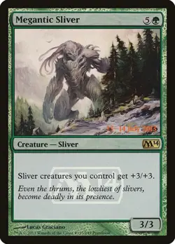 Megantic Sliver FOIL NM #185 Prerelease Card MTG - Image 1