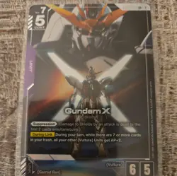 Gundam Card Game GD02-053 Gundam X LR+ Dual Impact Alt Art - Image 1