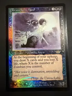 Magic the Gathering Legions Graveborn Muse Foil Card #73/145 MTG TCG CCG LP - Image 2