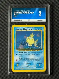ACE 5 Shining Magikarp 66/64 Holo Pokemon Card Neo Revelation Unlimited EX - Image 1