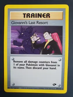 Giovanni's Last Resort 105/132 Trainer - Gym Challenge Set - Pokemon Card - NM - Image 1