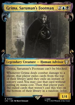 MTG GRIMA, SARUMAN'S FOOTMAN SHOWCASE SCROLL The Lord of the Rings NM - Image 1