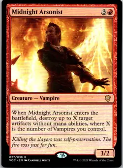 Magic the Gathering Midnight Arsonist Innistrad: Crimson Vow Commander MTG - Image 1