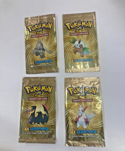 Lot of 4 Pokemon TCG Sandstorm EMPTY Opened Booster Pack Wrappers Full Art Set - Image 1