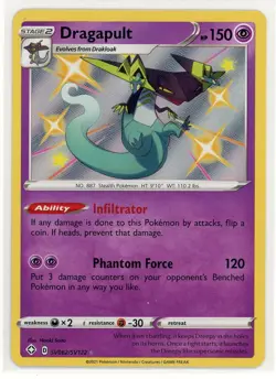 Pokemon TCG - Dragapult SV62/SV122 - Shining Fates - Baby Shiny Holo - Image 1