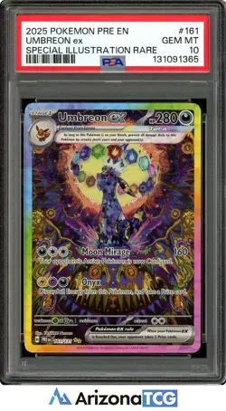 Pokemon 2025 Umbreon ex 161/131 SIR Prismatic Evolutions GEM MINT PSA 10 - Image 1