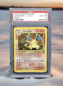 Pokemon CHARIZARD Holo Base Set 2 PSA 10 POP 68 SWIRL - Image 1