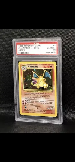 Pokemon CHARIZARD Holo Base Set 2 PSA 10 POP 68 SWIRL - Image 2