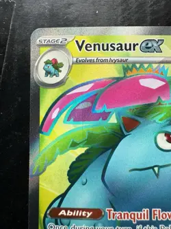 Pokemon Venusaur ex Scarlet & Violet 151 182/165 Holo Ultra Rare Full Art (NM) - Image 2