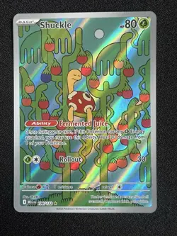 Shuckle 136/132 Me01: Mega Evolution Holo Pokemon TCG Illustration Rare NM - Image 1
