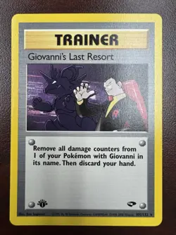 Giovanni's Last Resort - 1st Edition - 105/132 Gym Challenge - Pokemon TCG 2000 - Image 1