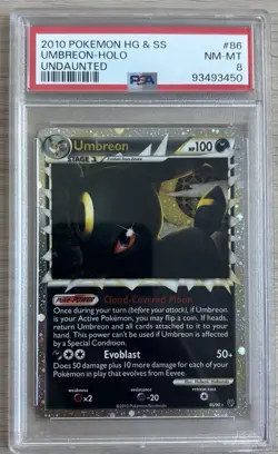 2010 POKEMON UNDAUNTED UMBREON PRIME #86 ULTRA RARE PSA 8 NM #113276918 - Image 1