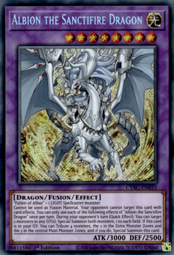 Yu-Gi-Oh! - 1x Albion the Sanctifire Dragon - CYAC-EN035 - Secr Ra - 1st Ed - NM - Image 3