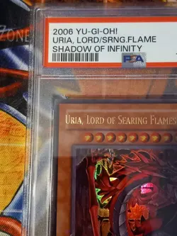 MISPRINT PSA 8 Uria, Lord of Searing Flames SOI-EN001 Ultra Rare YuGiOh NAMESHIF - Image 2