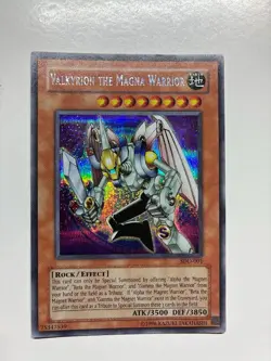Yugioh Valkyrion The Magna Warrior SDD-001 Prismatic Secret Rare VLP/NM - Image 1