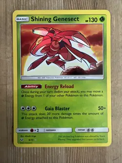 Shining Genesect - 9/73 - Pokemon Shining Legends Sun & Moon Ultra Rare Card NM - Image 1