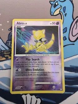 Pokemon TCG Abra 69/123 DPP Mysterious Treasures Reverse Holo Card EN 2007 - Image 1