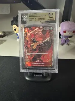 One Piece Card Game Roronoa Zoro Alt Art English Edition OP01-025 Beckett 9.5 - Image 1