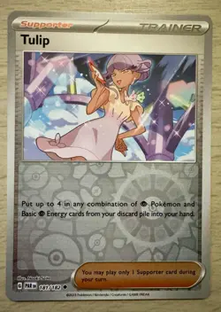 Pokemon TCG Tulip 181/182 Paradox Rift Reverse Holo Trainer Card - Image 1