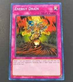 Yu-Gi-Oh! Invasion Of Chaos Energy Drain Common Trap Card IOC-EN055 NM - Image 1