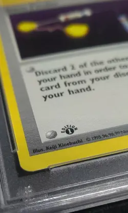 1999 1ST EDITION SHADOWLESS PSA 9 MINT ITEM FINDER POKEMON TCG WOTC CARD #74/102 - Image 2