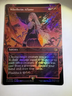 MTG Final Fantasy English Nibelheim Aflame Borderless 0339 Foil - Image 1