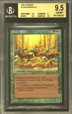 Magic MTG Legends Elven Riders BGS 9.5 (9.5, 9, 9.5, 9.5) GEM MINT - Image 1