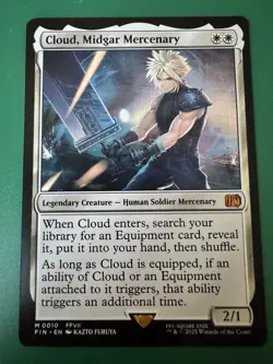 Cloud, Midgard Mercenary M 0010 Regular Final Fantasy Magic the Gathering MTG NM - Image 1