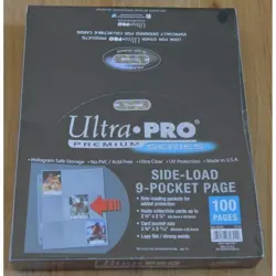 100 Fogli Platinunm Ultra PRo 9 Tasche Side Load Entrata Laterale Pokemon mtg - Image 1