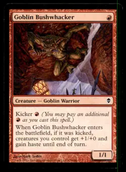 MTG Goblin Bushwhacker LP Light Play Zendikar [5146] - Image 1