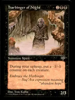 MTG Harbinger of Night LP Light Play Mirage [4996] - Image 1