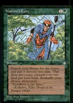 MTG Nature's Lore LP Light Play Ice Age [5054] - Image 1