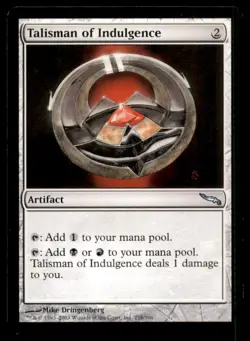 MTG Talisman of Indulgence LP Light Play Mirrodin [5229] - Image 1
