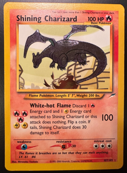Shining Charizard 107/105 Neo Destiny Holo Rare WOTC Pokemon TCG Vintage - Image 1