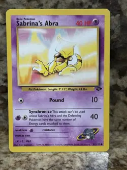 Pokemon TCG - Sabrina's Abra 93/132 - Gym Challenge - Common - VLP - Image 1