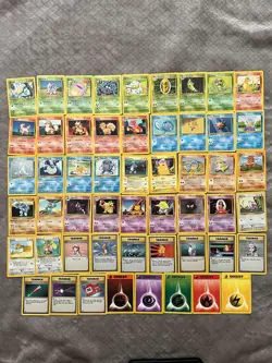 Base Set Pokemon Non Holo Rare Lot (53) Bulk Vintage WOTC No Duplicates Unique - Image 1
