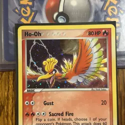 2005 Pokemon EX Unseen Forces Cosmos - Ho-Oh Holo Rare 27/115 DOUBLR SWIRL - Image 2