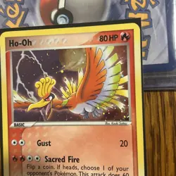 2005 Pokemon EX Unseen Forces Cosmos - Ho-Oh Holo Rare 27/115 DOUBLR SWIRL - Image 3