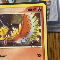 2005 Pokemon EX Unseen Forces Cosmos - Ho-Oh Holo Rare 27/115 DOUBLR SWIRL - Image 4