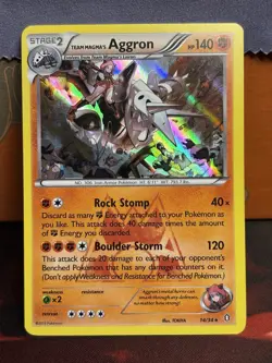 Team Magma's Aggron 14/34 Double Crisis Holo Rare Pokemon TCG - Image 1