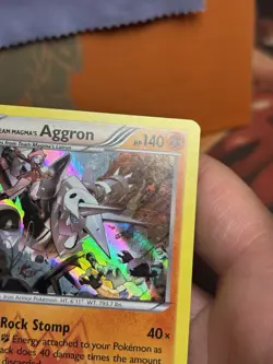Team Magma's Aggron 14/34 Double Crisis Holo Rare Pokemon TCG - Image 3
