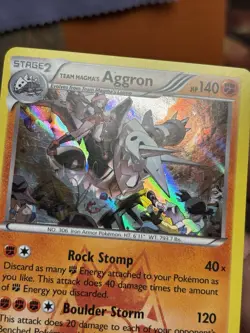 Team Magma's Aggron 14/34 Double Crisis Holo Rare Pokemon TCG - Image 4