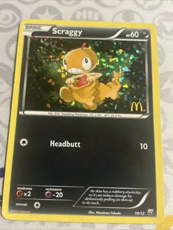 Scraggy 010/012 - McDonald's Promo 2012 Holo LP Pokemon TCG - Image 2