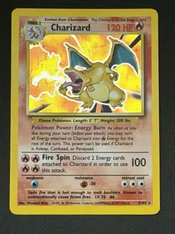 Pokemon TCG 1999 Charizard Base Set Holo Rare - 4/102 - LP - Image 1