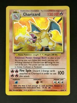 Pokemon TCG 1999 Charizard Base Set Holo Rare - 4/102 - LP - Image 2